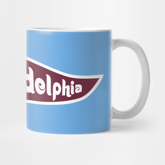 Philadelphia Retro Pennant - Powder Blue by KFig21